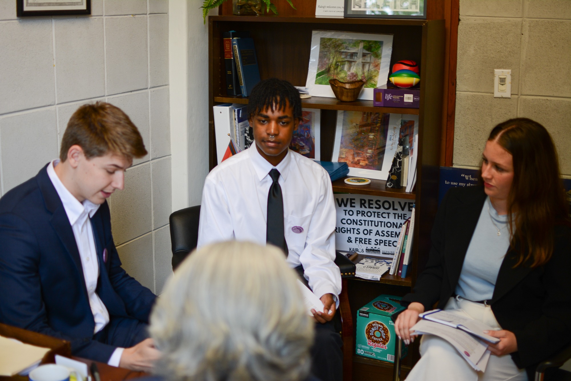 YPA members meeting in legislative office