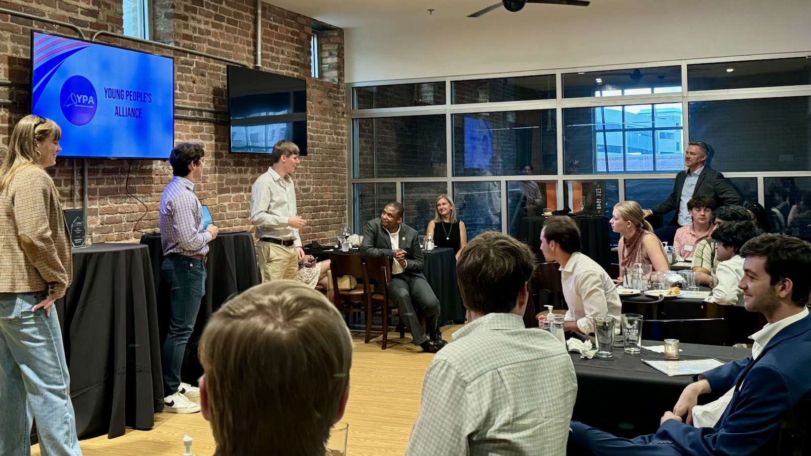 YPA event with members gathered at a networking event