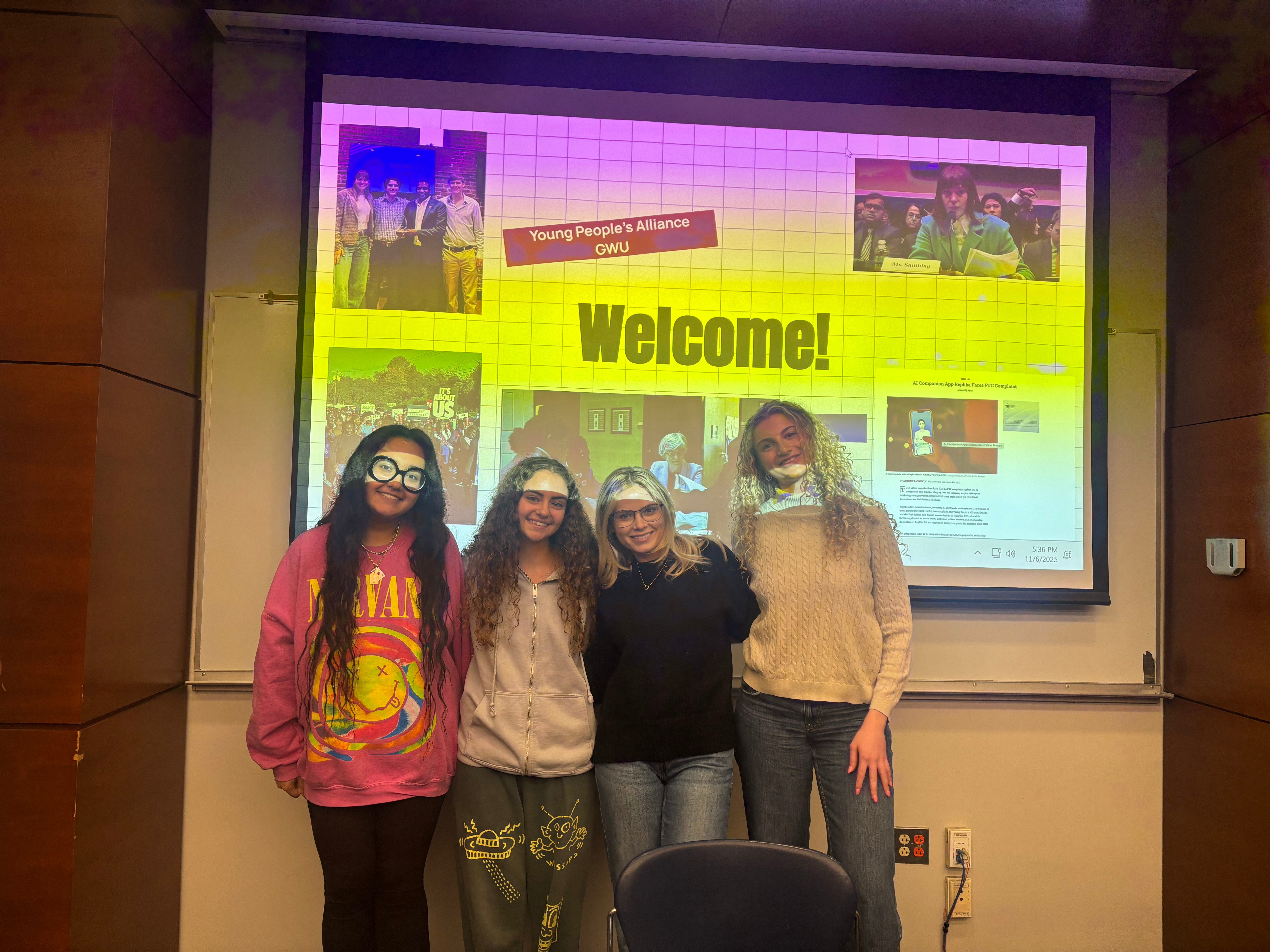 YPA George Washington University chapter welcome meeting